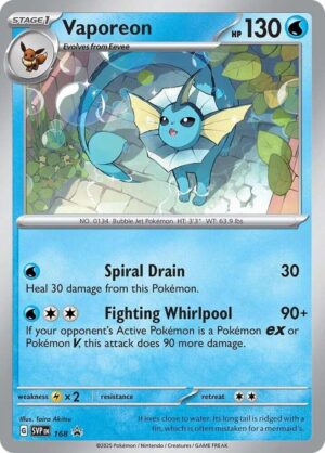 Vaporeon - 168 (Cosmos Holo) - SV: Scarlet & Violet Promo Cards (SVP)