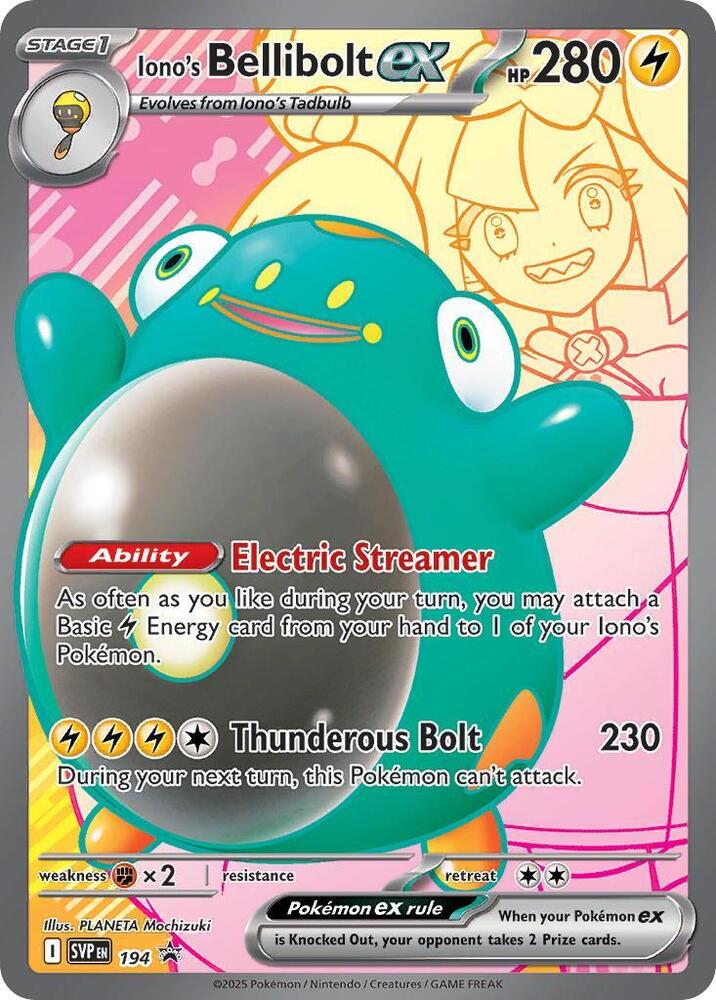Iono's Bellibolt ex - 194 - SV: Scarlet & Violet Promo Cards (SVP)