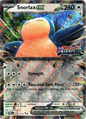 Snorlax ex (Prismatic Evolution Stamped) - Miscellaneous Cards & Products (MCAP)